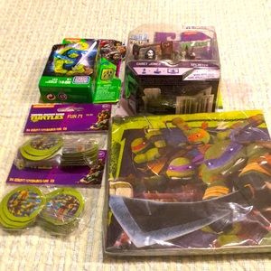 Teenage Mutant ninja Turtle Party Pk NEW Hero portal MegaBloks Cake pics Napkins